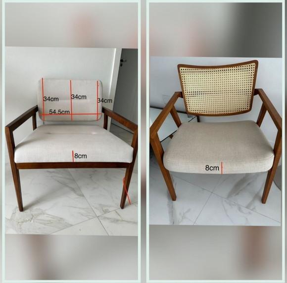 2 Capas para Assento e 2 para Cadeira Poltrona em Pvc