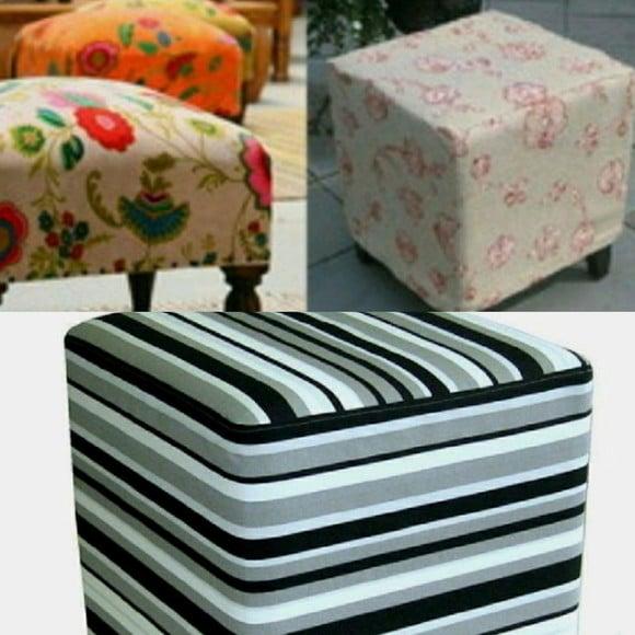 2 Capas para Puff em Tecido Impermeável Anti Gato Acq