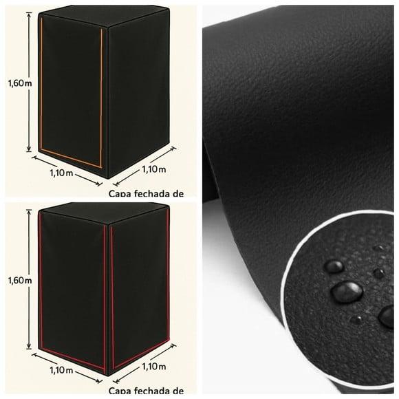 2 Capas Toda Fechada com Zíper em Corino
