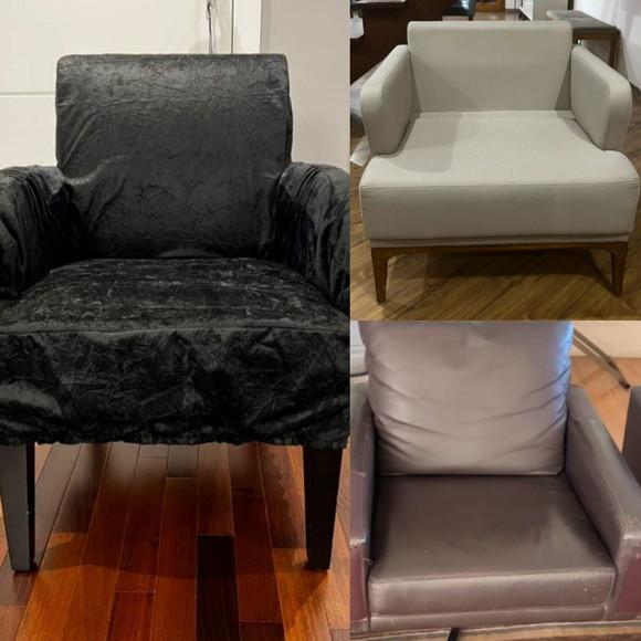 4 Capas para Poltronas em Suede