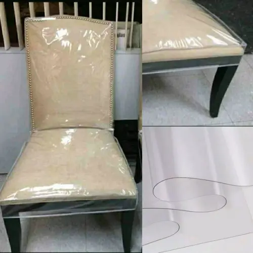 1 Capa Cadeira Pvc Cristal Transparente, Costura Reforçada