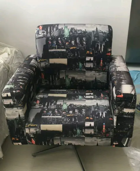 1 capa poltrona em Suede sob medida
