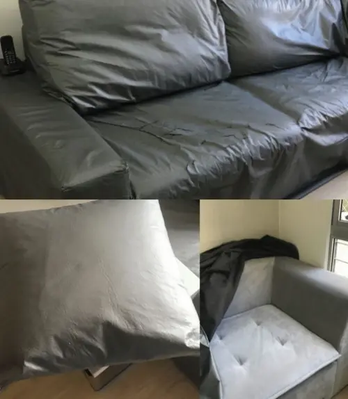 1 Capa Sofa Corino ou Su até 2.30cm Ret./ Rec. 2 Almofadas G