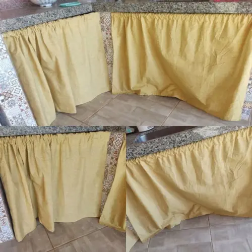 1 Cortina Cozinha em Tecido Impermeável Acquablock