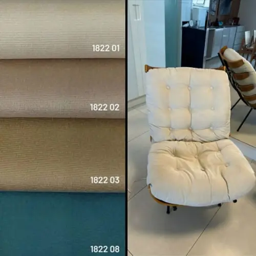 2 Capas Cadeira Costela (assento e Encosto) em Suede