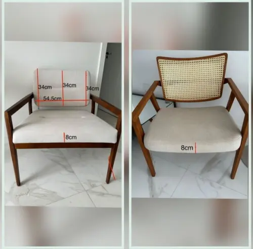 2 Capas para Assento e 2 para Cadeira Poltrona em Pvc