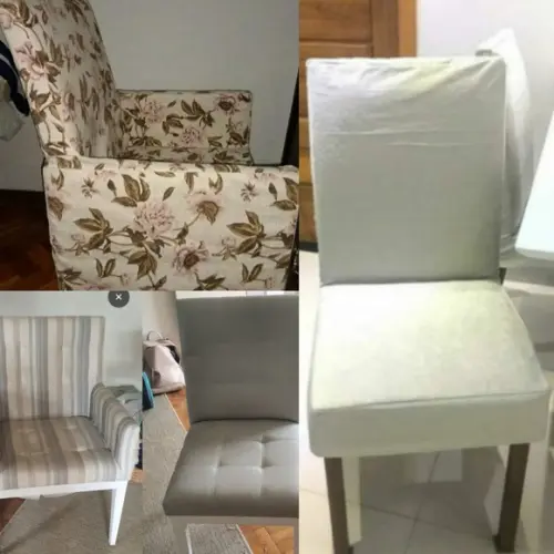 2 Capas para Poltrona e 4 Capas para Cadeira em Suede