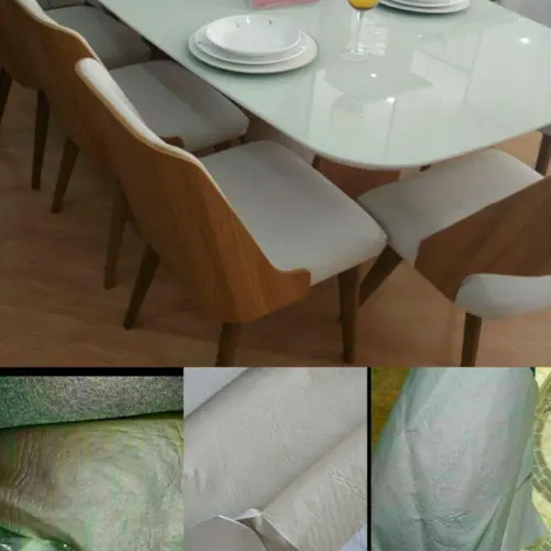 6 Capas Cadeira Assimétricas em Suede