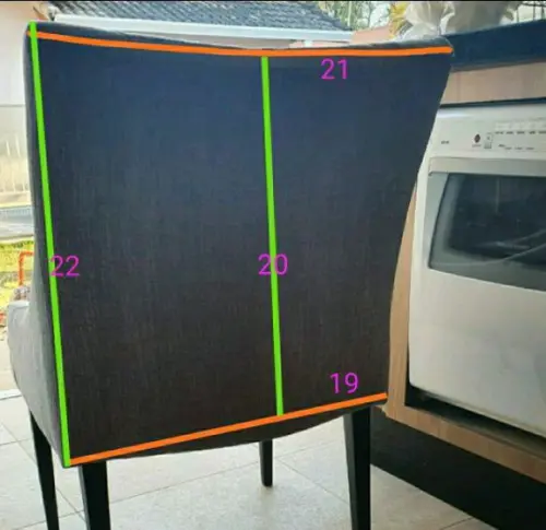 6 capas cadeira APENAS ENCOSTO e 1 capa para mesa