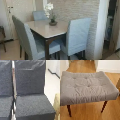 6 Capas para Cadeira e 2 Capas para Puff