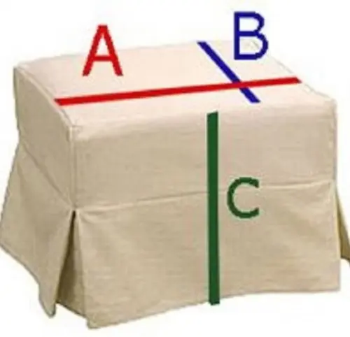 2 Capas Puff até 55 x 55 Abertura Lateral Sarja
