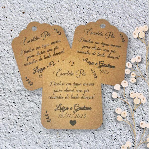 Tag Kraft Personalizada para Lembrancinha Casamento Festa
