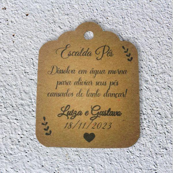 Tag Kraft Personalizada para Lembrancinha Casamento Festa