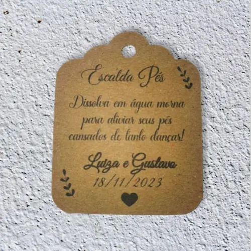 Tag Kraft Personalizada para Lembrancinha Casamento Festa