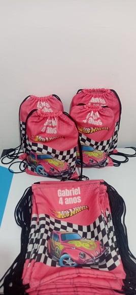 Mochila Saco Personalizada 28x20 Hot Wheels