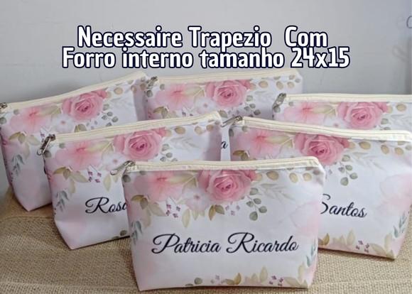 Necessaire Personalizada Grande 24x15 Modelo Trapezio
