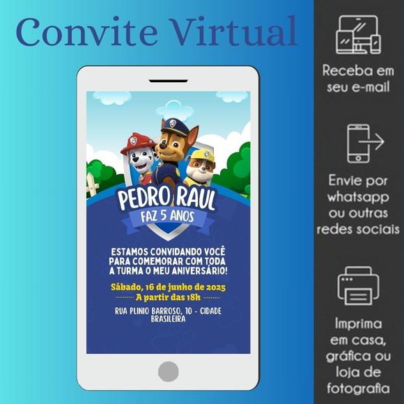 Convite Virtual Digital Patrulha Canina 2
