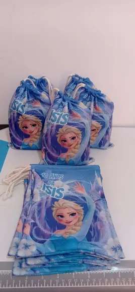Sacolinhas Saquinhos Surpresa em Tamanho 20x15 Tema Frozen