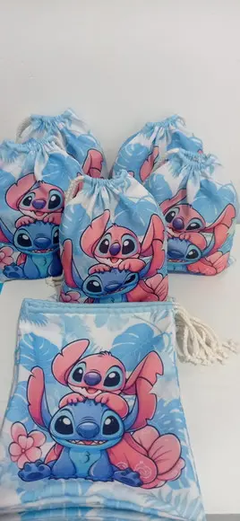 Sacolinha Surpresa Tamanho 20x25 Angel e Stich