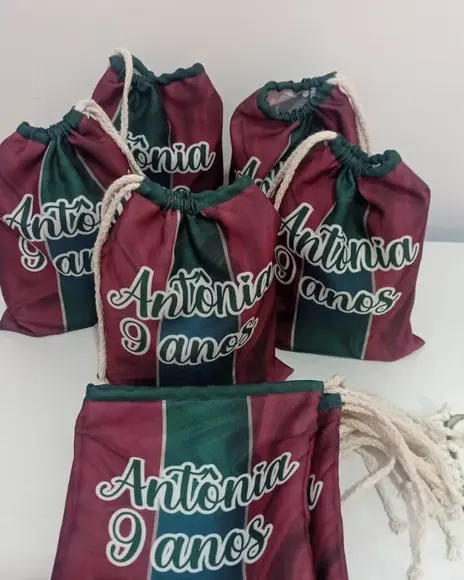Sacolinha Surpresa Sublimada Frente e Verso 20x15 Fluminense