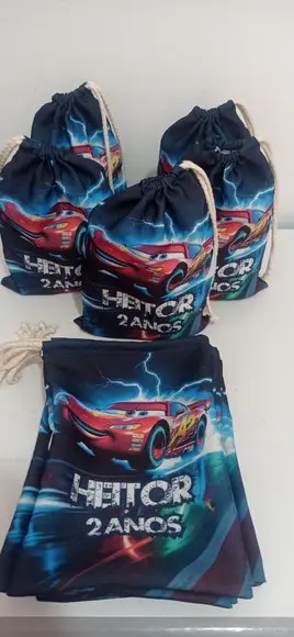 Saquinho Surpresa em Tecido Carros