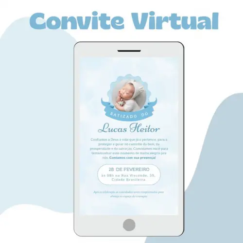 Convite de Batismo Virtual