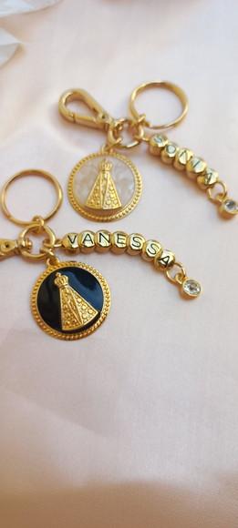 Chaveiro com Nome Personalizado com Nossa Senhora Aparecida