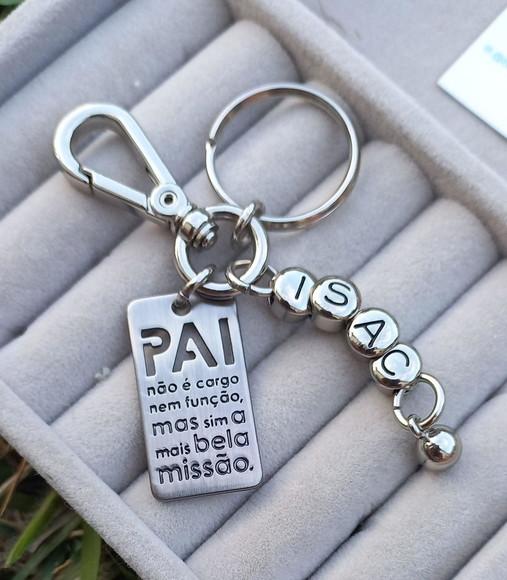 Chaveiro Pai com Nome até 6 Letras