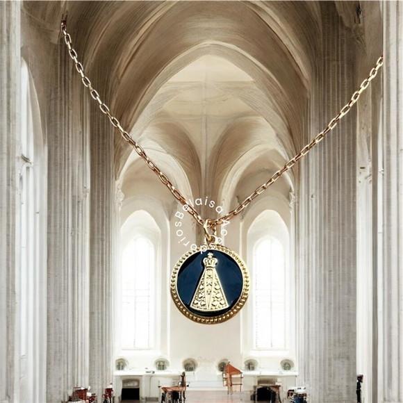 Gargantilha de Nossa Senhora Aparecida Folheado