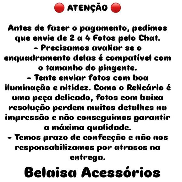 Pingente Relicário de São Bento Folheado com Fotos