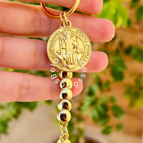 Chaveiro de São Bento com Nome até 6 Letras