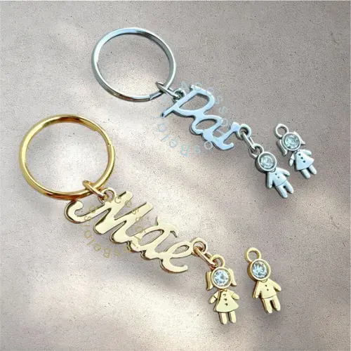 Chaveiro para Mãe e Pai Filhos Personalizados