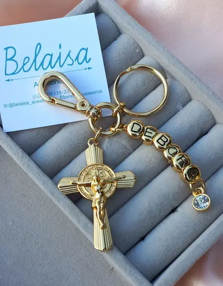 Chaveiro São Bento com Nome até 6 Letras