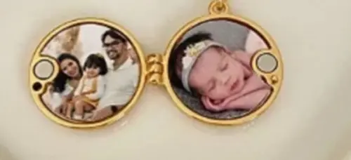 Colar com Fotos no Relicário Presente
