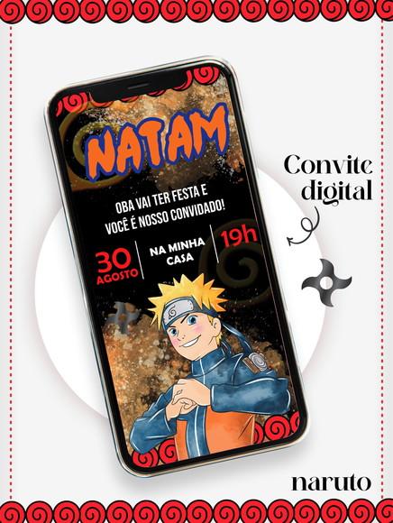 Convite Digital Infantil Personalizado Naruto