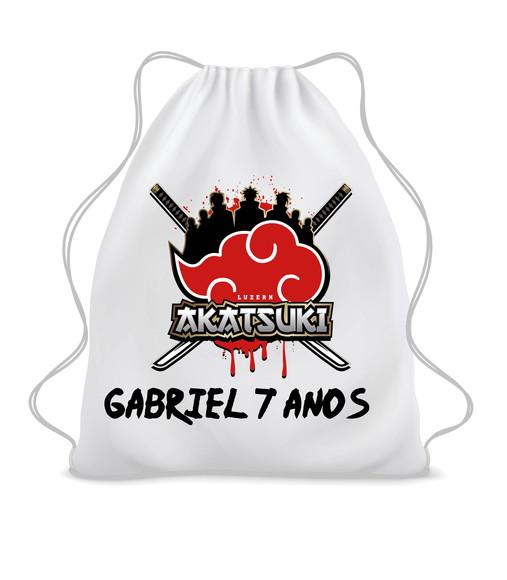 20 Mochila Sacochila Lembrancinha Personalizada Naruto-ninja