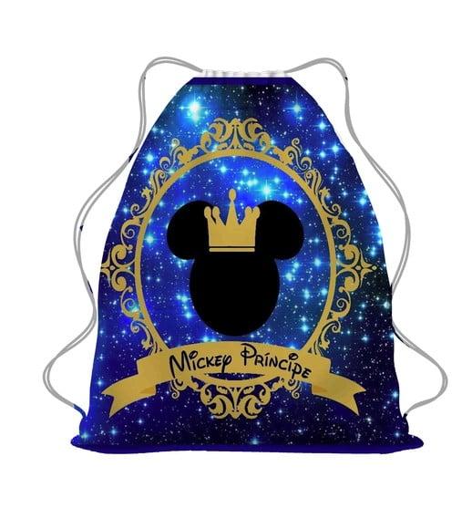 Mochila Saco Sacochila Mickey Realeza Personalizada