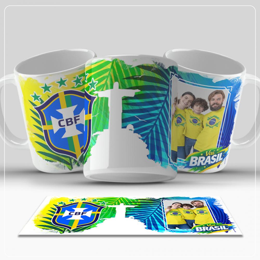 Arte copa do Mundo Caneca com foto