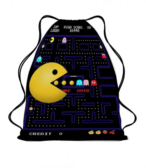 20 Lembrancinha Sacochila Mochila Game Pac-mam Personalizada