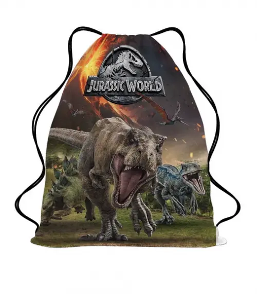 20 Bolsinha Sacochila Mochila Jurassic World Dinossauros