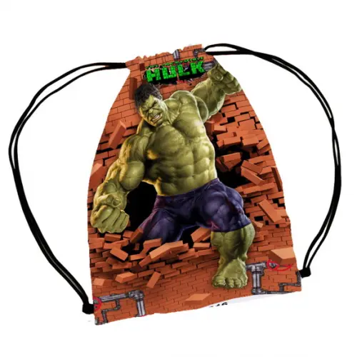 20 Bolsinha Sacochila Mochila Hulk - Herois Marvel