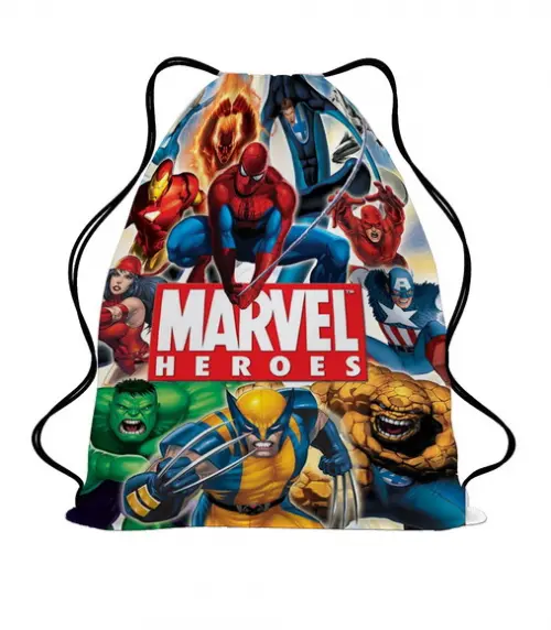 50 Mochila Sacochila Mochilinha Super Heróis Personalizada