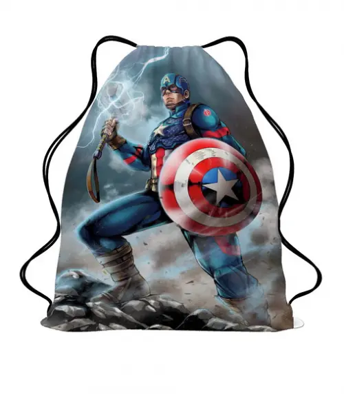 20 Sacochila Mochila Sacolinha Personalizada Capitão América