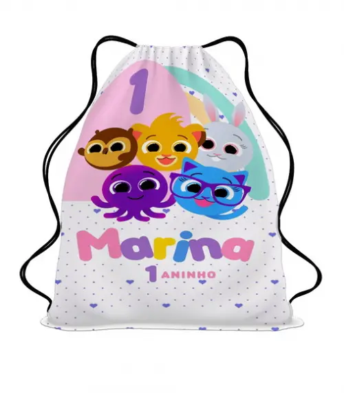 35 Mochila Saco Personalizada Bolofofos- Anivesário