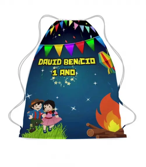 Mochila Saco Festa Junina Personalizado 20x30