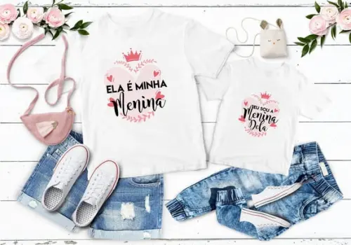Kit 2 Camisas Dia das Mães ? Estampa Exclusiva Mãe e Filho(a