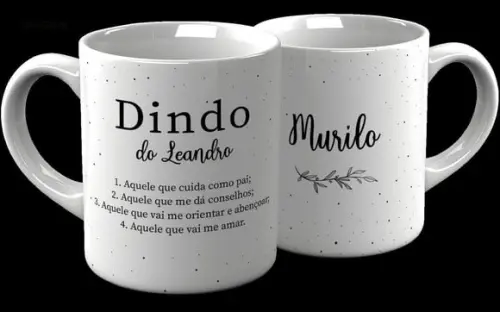 Kit com 2 Canecas Batizado Dindos-sb05dd08