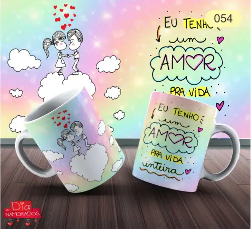 Super Pack Arquivo para Sublimação de Canecas,dia dos Namorados