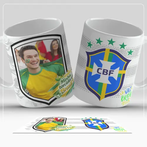 Arte copa do Mundo Caneca com foto
