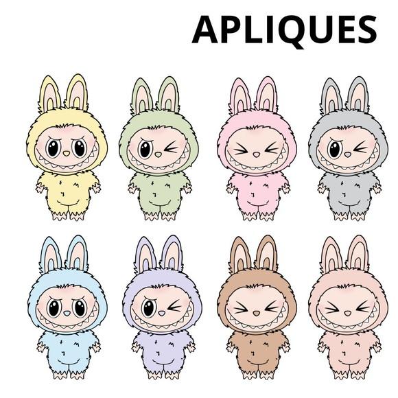 Aplique 8cm para Tubetes Labubu- (para Tubete 13cm)